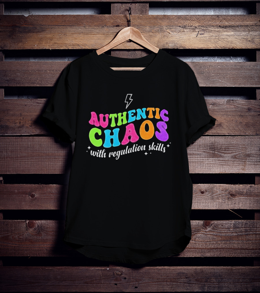 Authentic Chaos Colorful Lightning Regulation Skills T-Shirt
