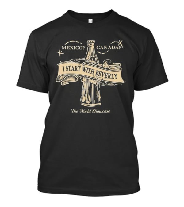Drink Around The World Epcot Starting With Beverly Coca Cola Eiffel Tower T-Shirt