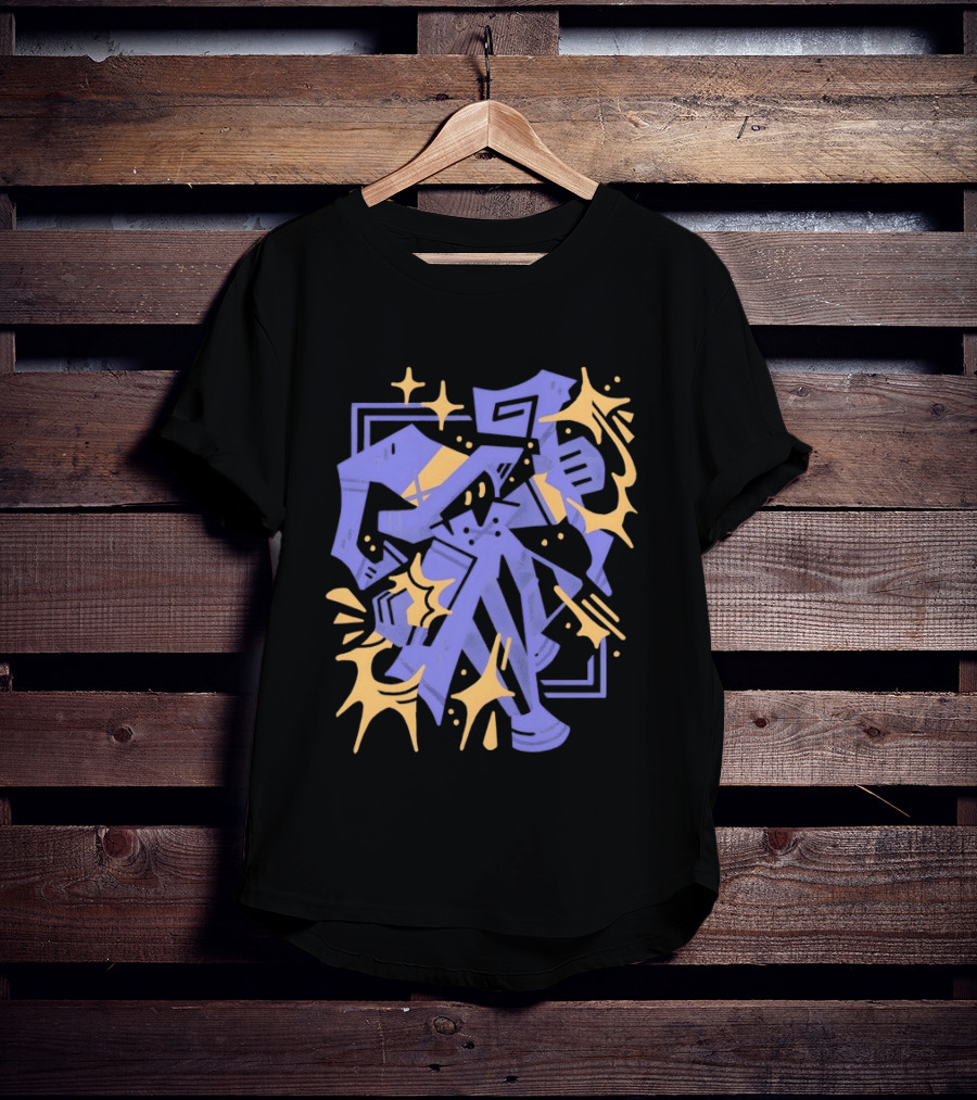 Final Fantasy Flare Abstract Geometric Graphic Explosion T-Shirt