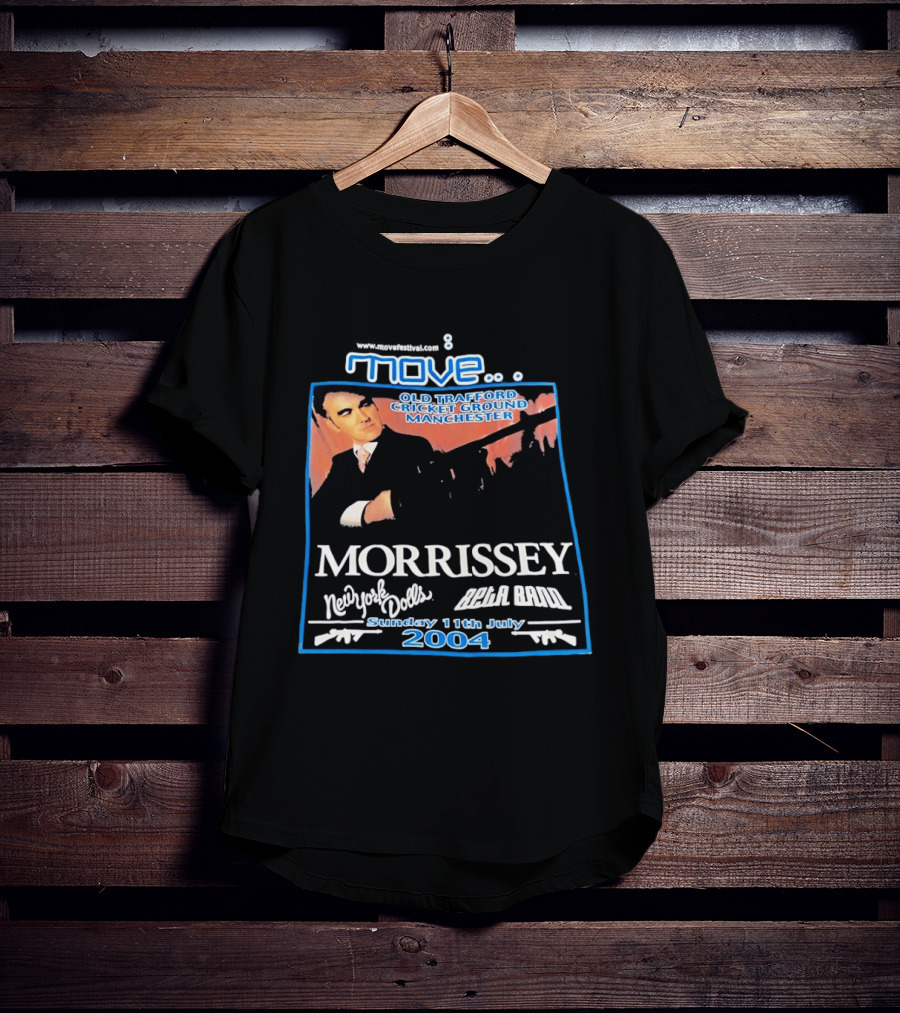 Move Festival Morrissey Old Trafford Cricket Ground Manchester New York Dolls Beta Band 11 July 2004 T-Shirt