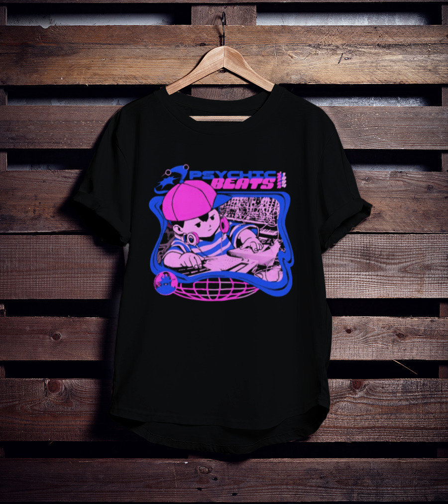 Ness EarthBound Psychic Beats Retro Gaming T-Shirt