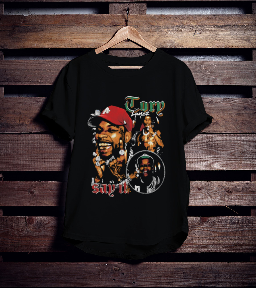Tory Lanez Say It Red Cap Smiling T-Shirt