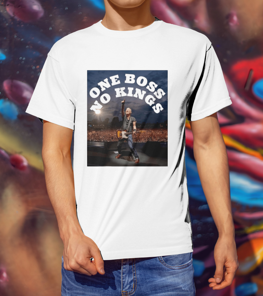 One Boss No Kings Bruce Springsteen Live Concert Crowd Performance T-Shirt