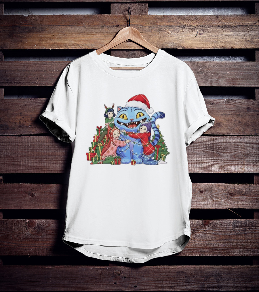 Derpy Huntrix Christmas Kpop Demon Hunters Holiday Cat Celebration With Friends T-Shirt