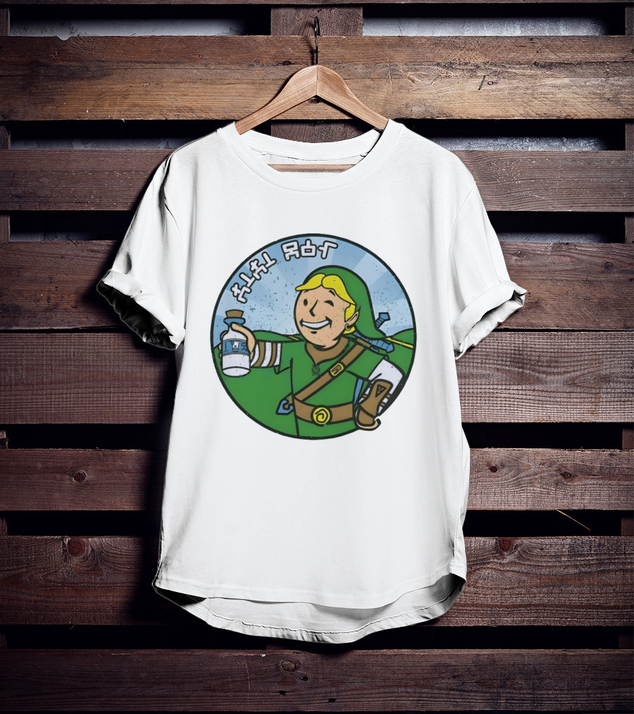 The Legend Of Zelda Link And Fallout Vault Boy T-Shirt