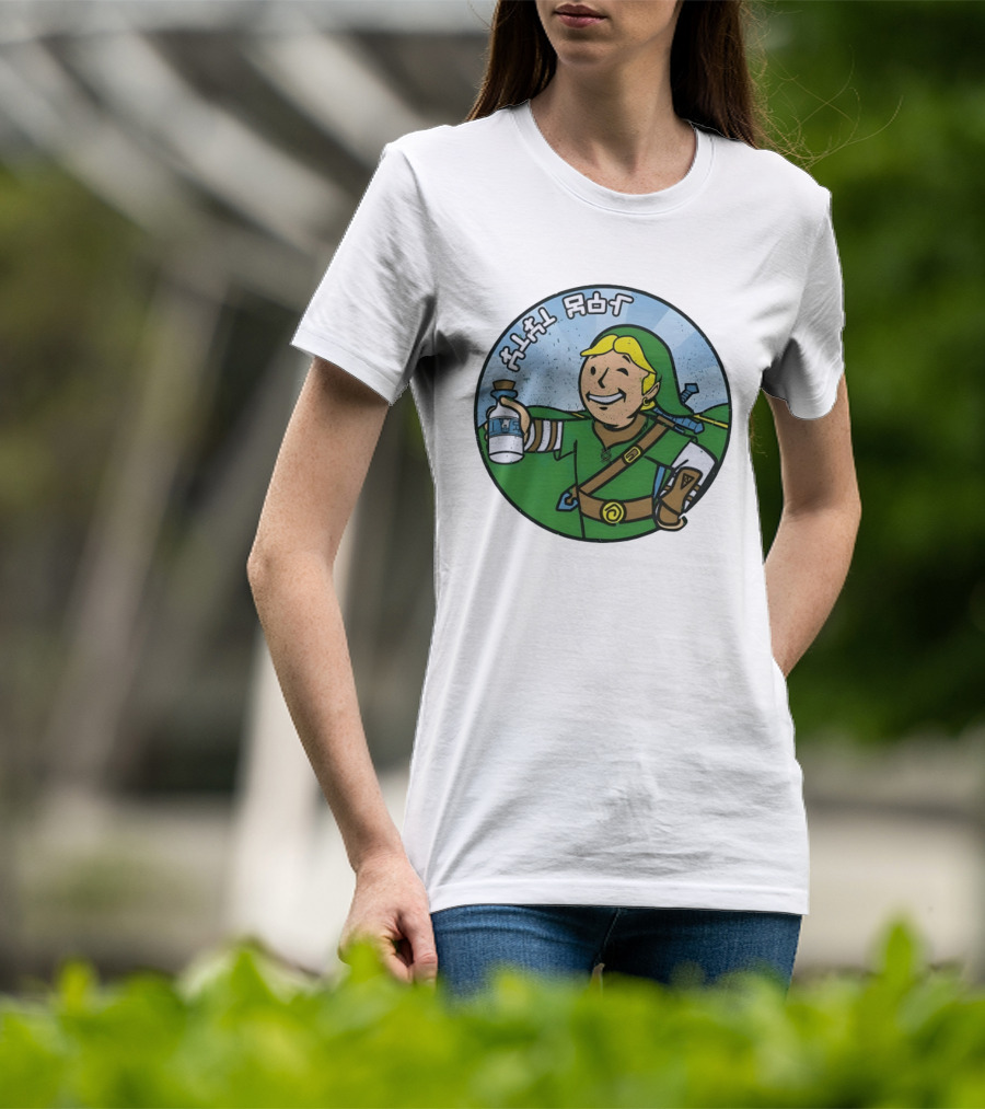 The Legend Of Zelda Link And Fallout Vault Boy T-Shirt