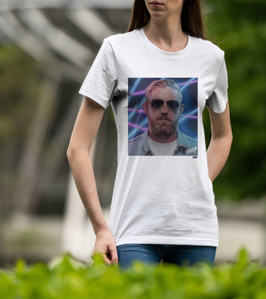 Orange Cassidy Sunglasses AEW Retro Neon T-Shirt