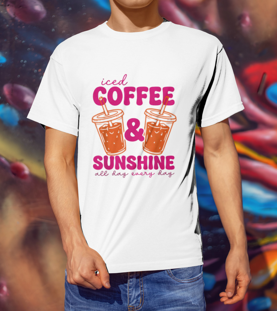 Iced Coffee Sunshine All Day Every Day Orange Juice T-Shirt