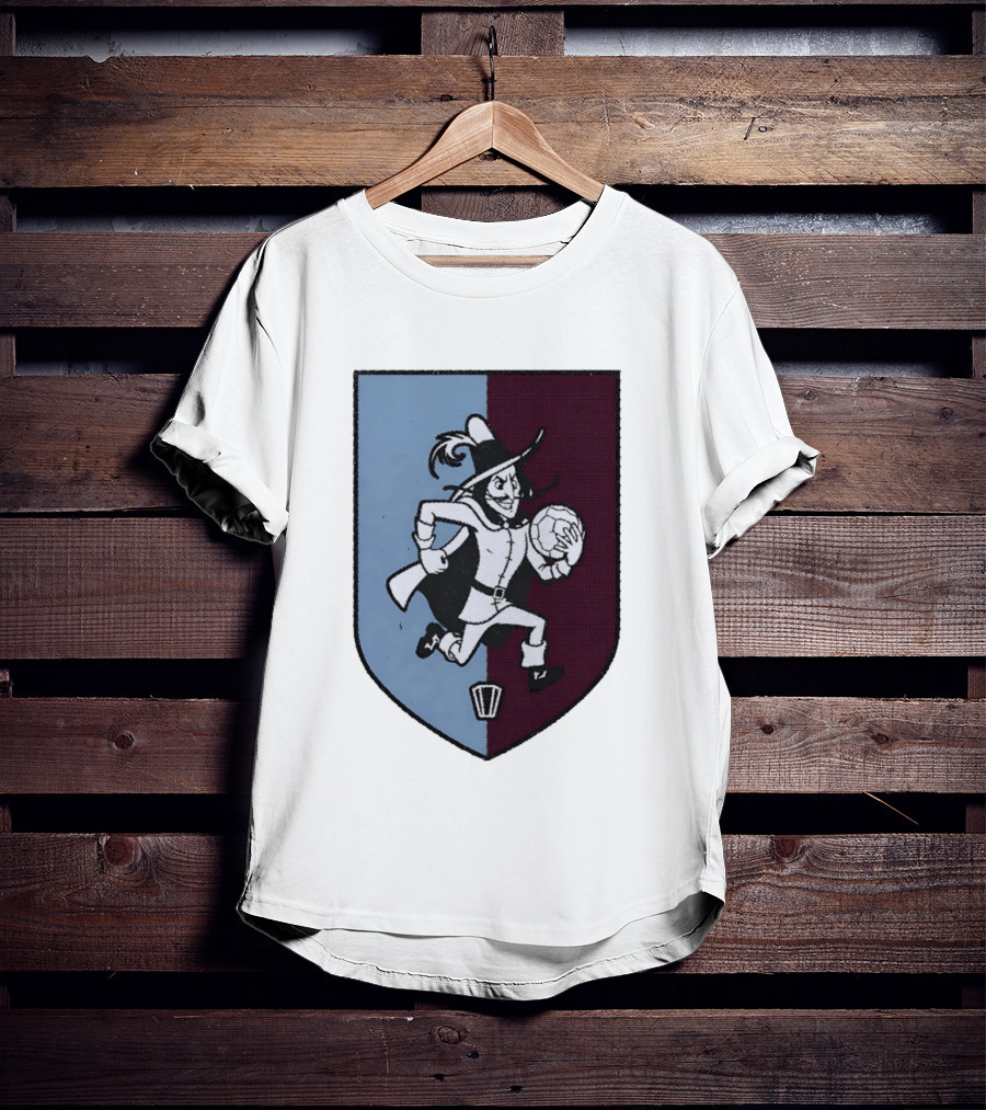 The Villan Football Mascot With Ball And Shield T-Shirt
