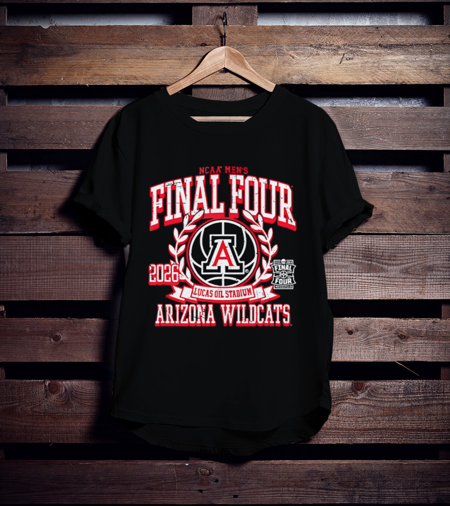 NCAA Men's Final Four 2026 Arizona Wildcats Lucas Oil Stadium T-Shirt