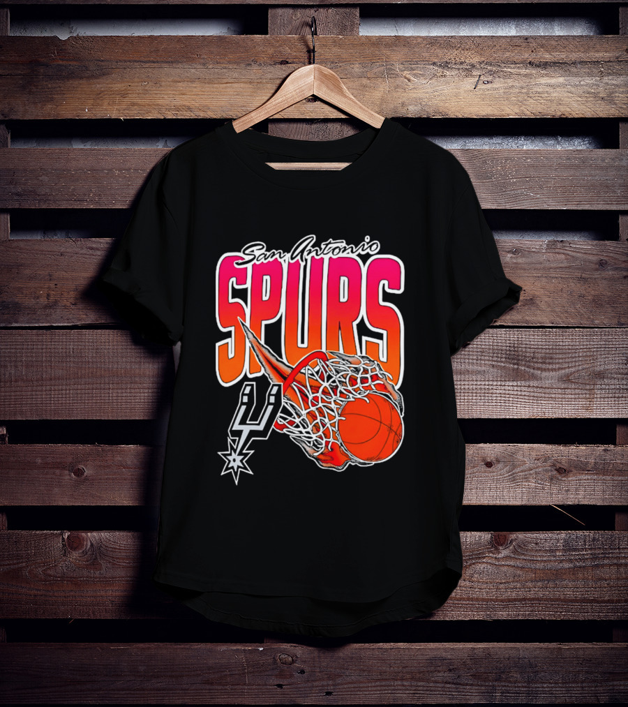 San Antonio Spurs Basketball 2026 Fireball Net T-Shirt