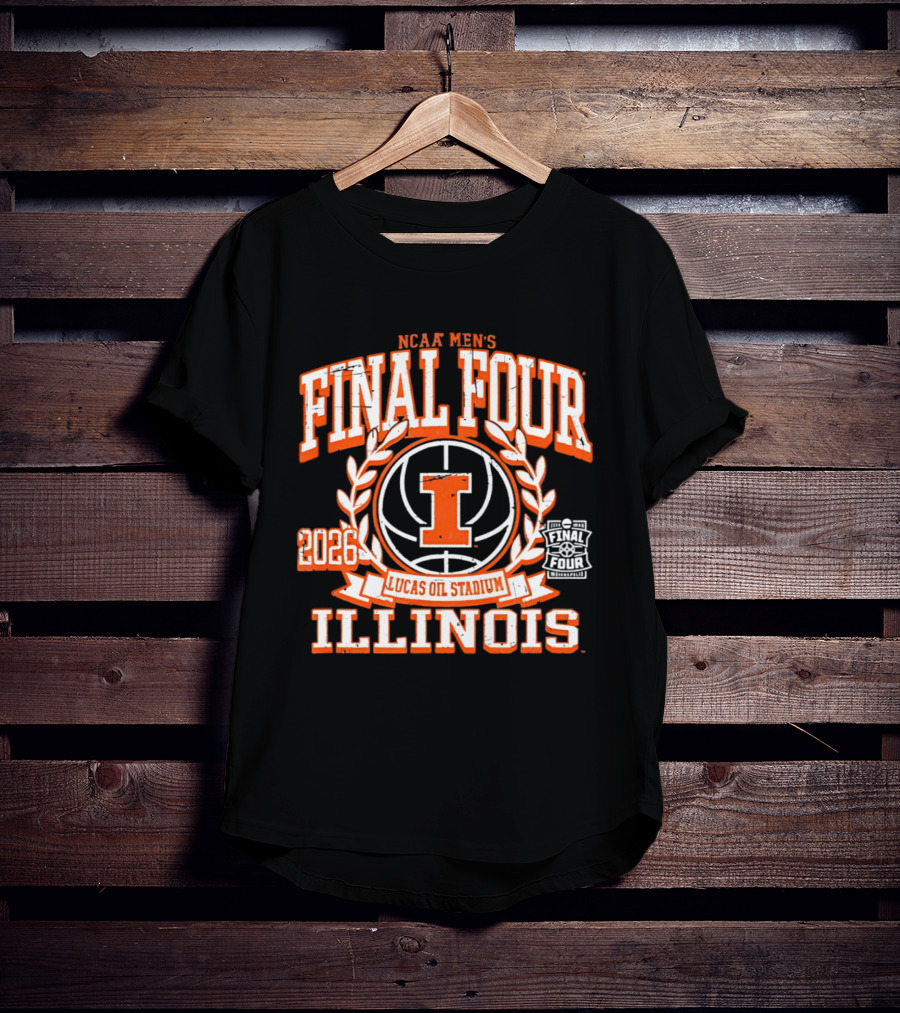 Illinois NCAA Men's Basketball Final Four 2026 Lucas Oil Stadium T-Shirt