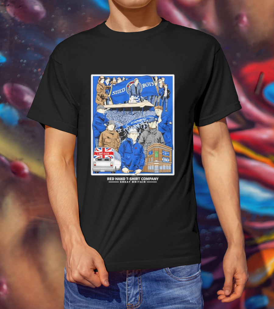 Chelsea Shed Boys Retro Football Culture Red Hand Company T-Shirt