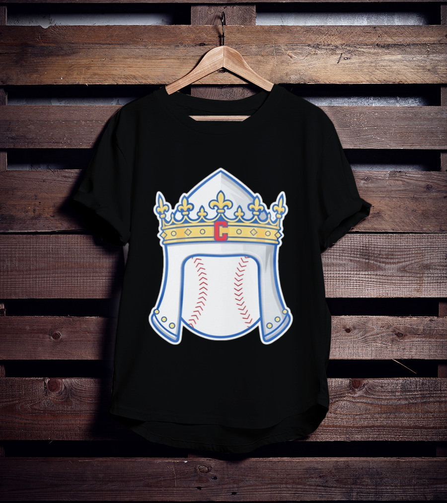 Chicago Cubs Sir Longball Baseball Helmet Crown T-Shirt