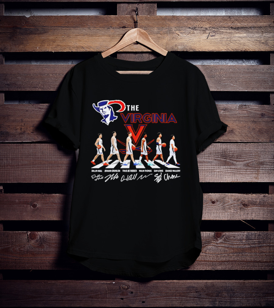 The Virginia Cavaliers Men's Basketball Team Abbey Road Homage T-Shirt