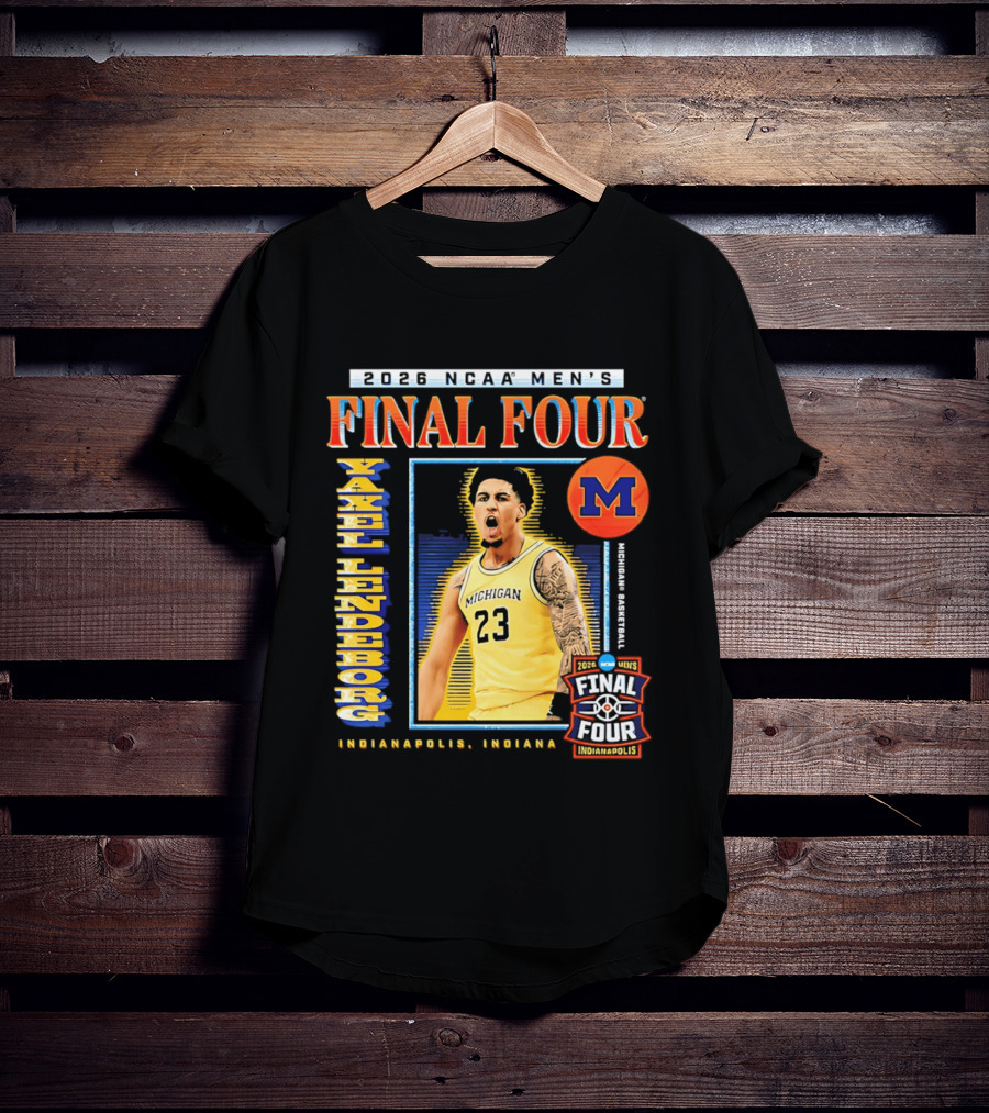2026 NCAA Men's Final Four Yaxel Lendeborg Michigan Basketball Indianapolis Indiana T-Shirt