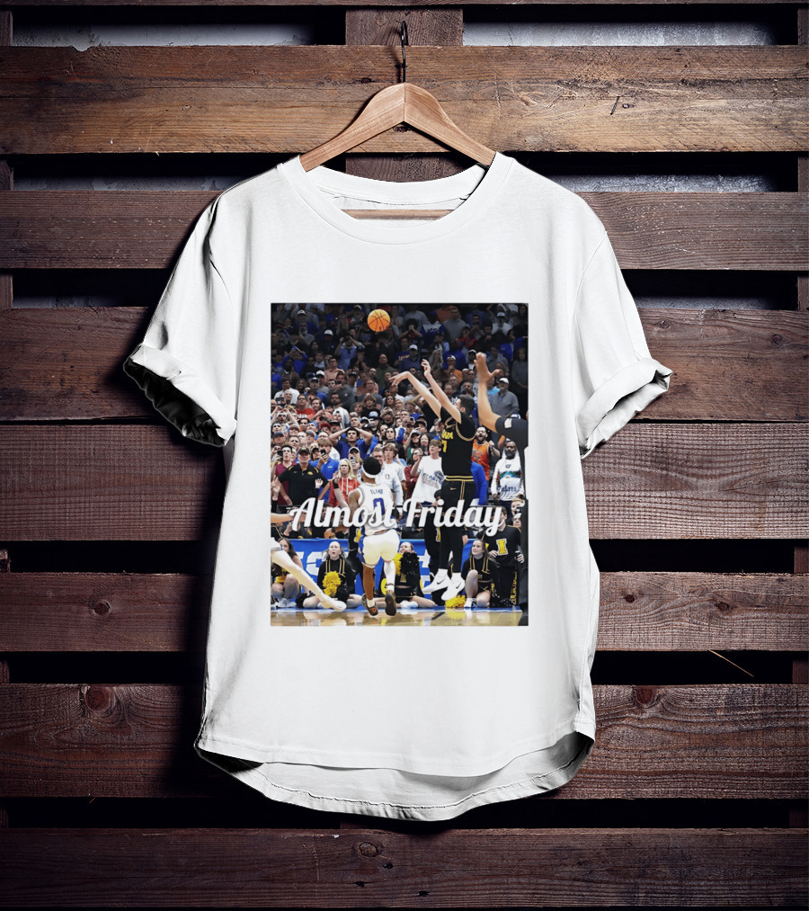 Almost Friday Iowa Basketball March Madness 2026 Jump Shot Crowd T-Shirt