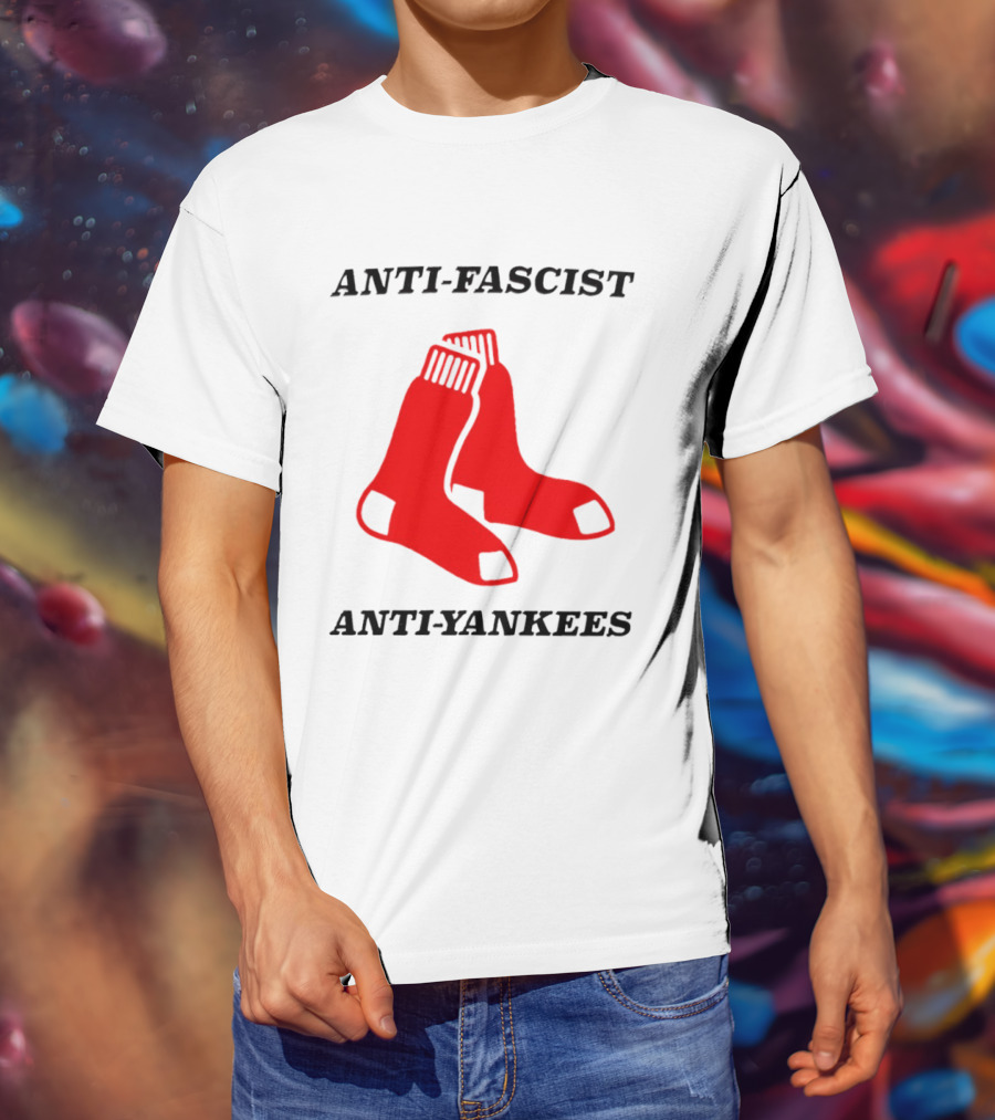 Anti Fascist Anti Yankees Red Socks T-Shirt
