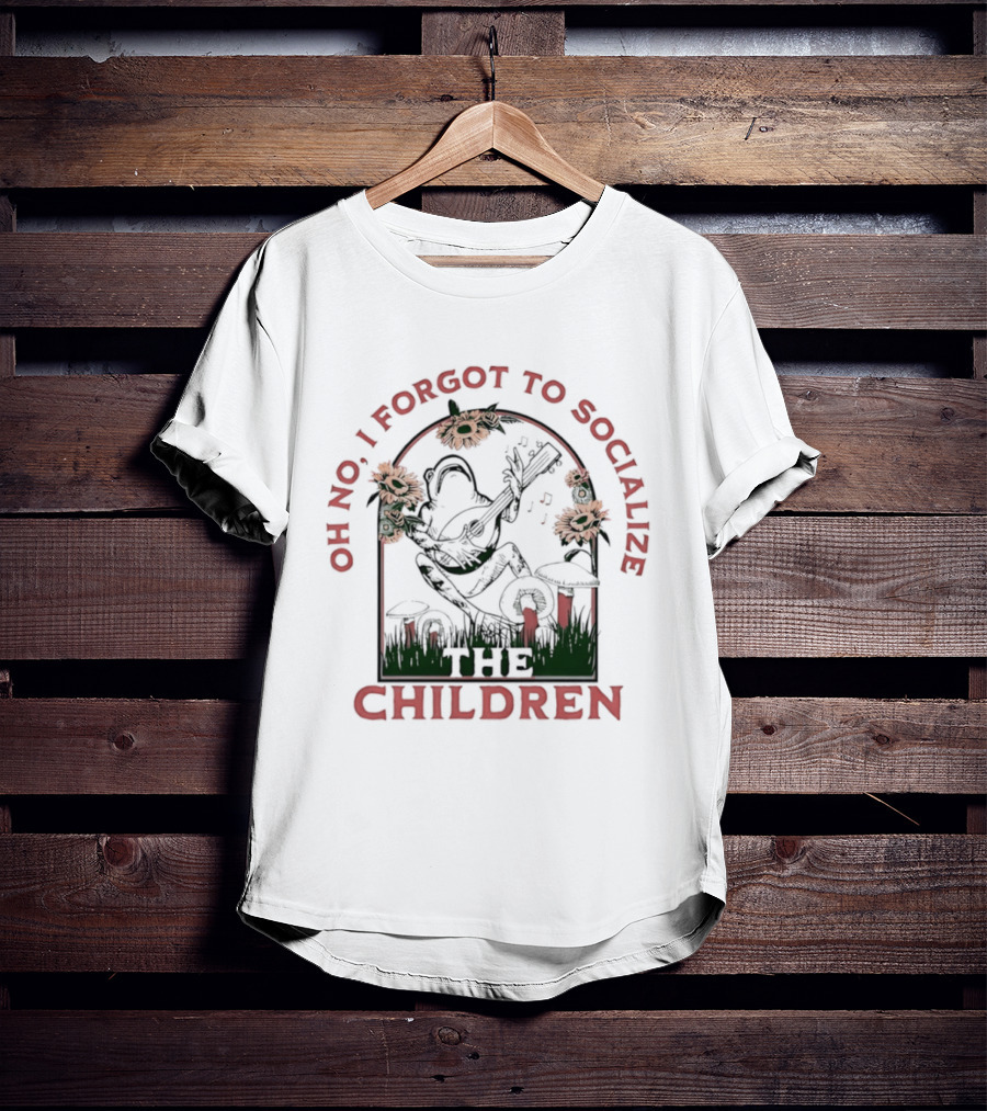 Oh No I Forgot To Socialize The Children Frog Sunflowers T-Shirt