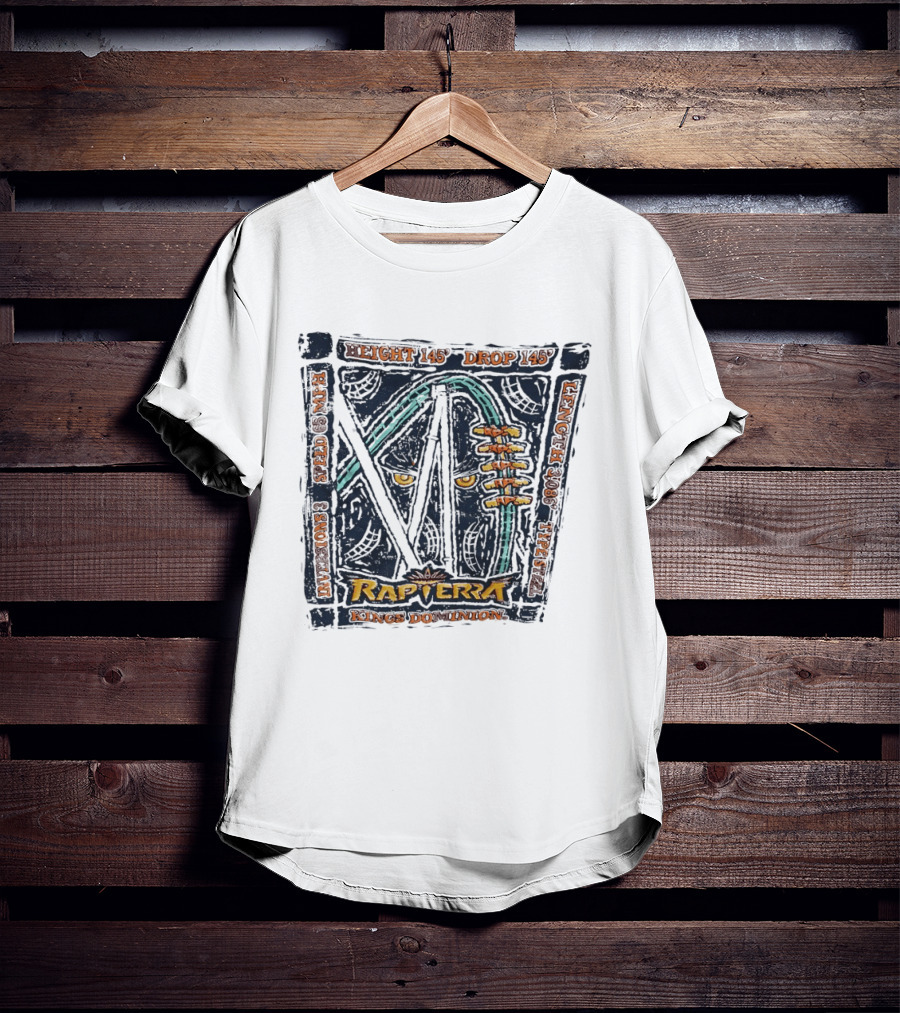 Rapterra Roller Stats Kings Dominion Height Drop Speed Length T-Shirt