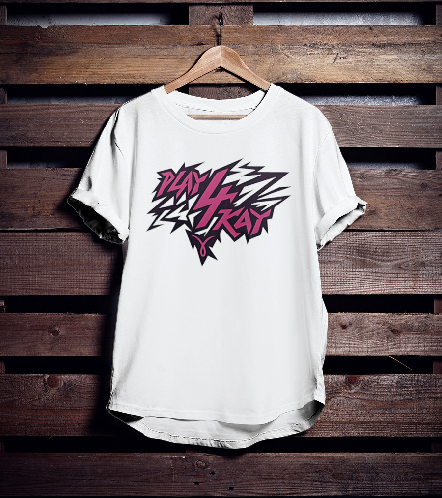 West Virginia Mountaineers Play 4 Kay Pink Zigzag Lightning T-Shirt