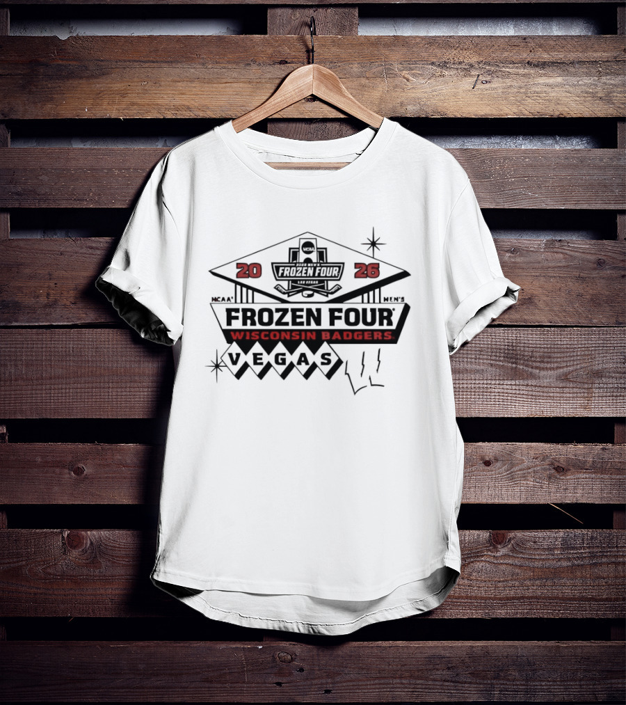 Wisconsin Badgers 2026 Frozen Four Las Vegas Hockey Event T-Shirt