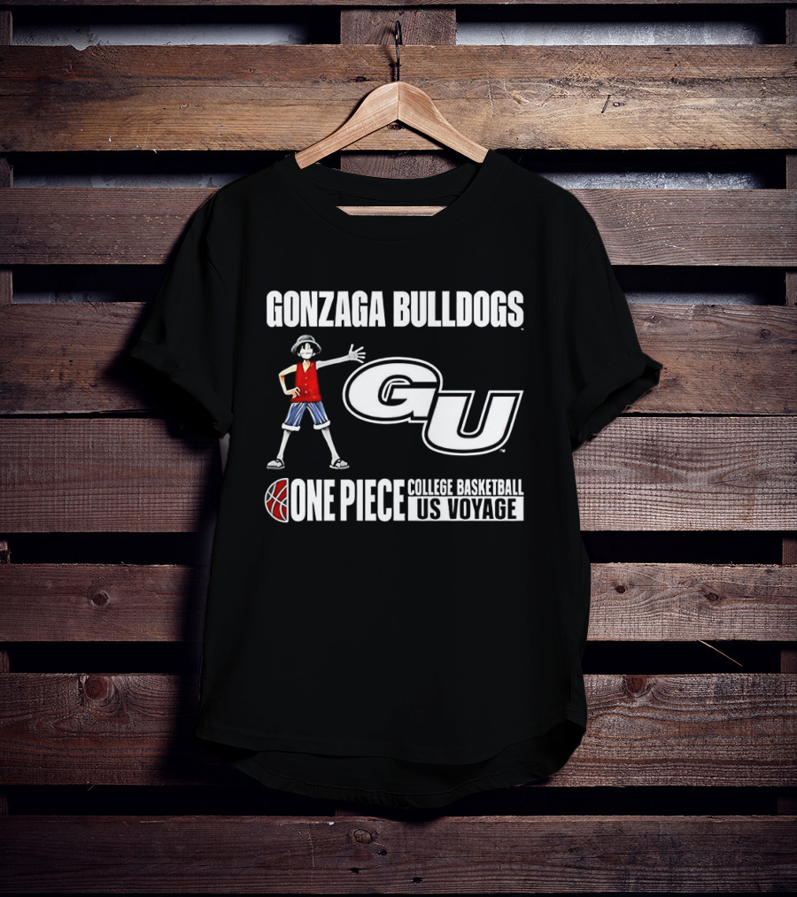 Gonzaga Bulldogs GU One Piece Luffy College Basketball US Voyage T-Shirt