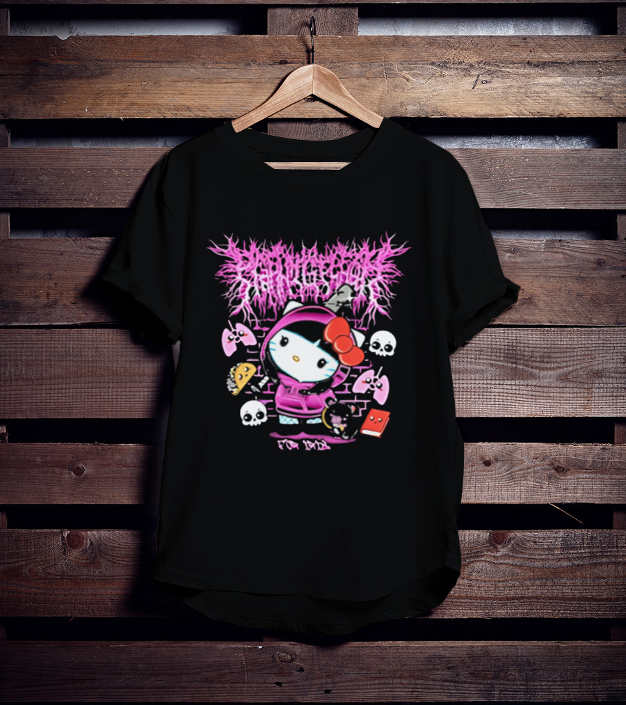 Hello Kitty Slamnasium Skull Lungs And Taco Recordings For Iris T-Shirt