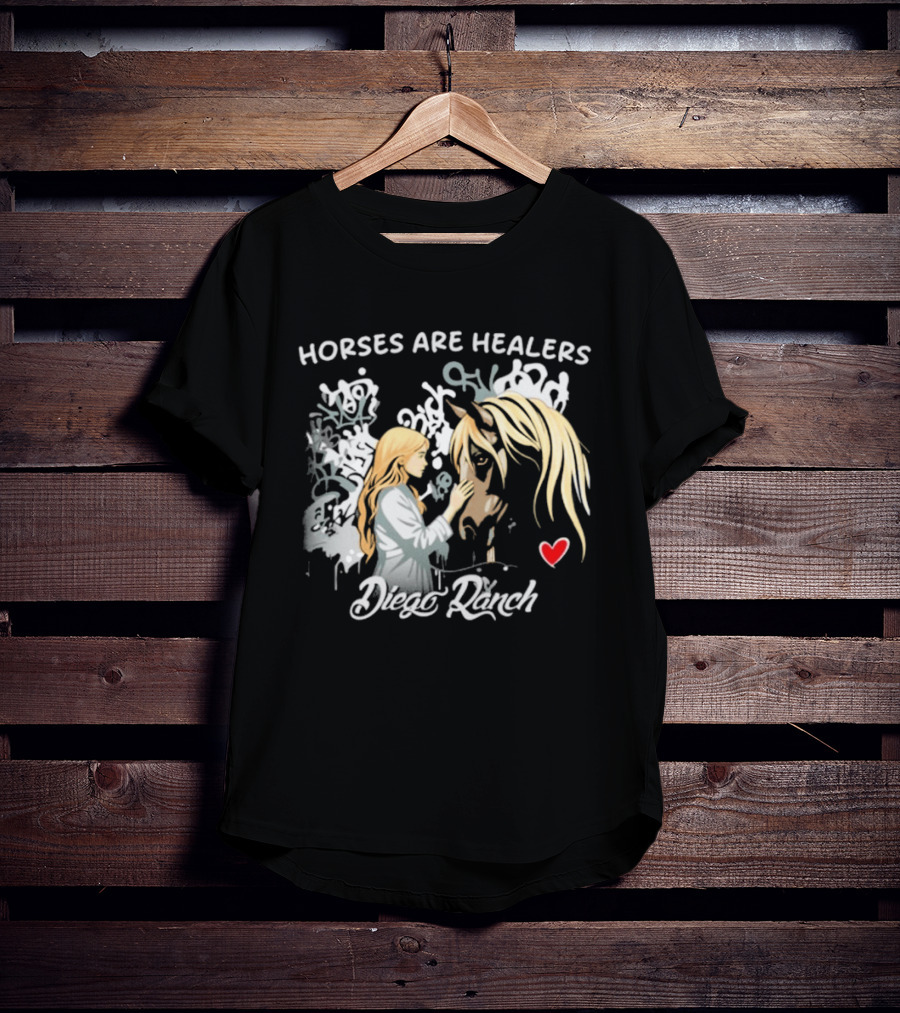 Horses Are Healers Diego Ranch Heartfelt Connection T-Shirt