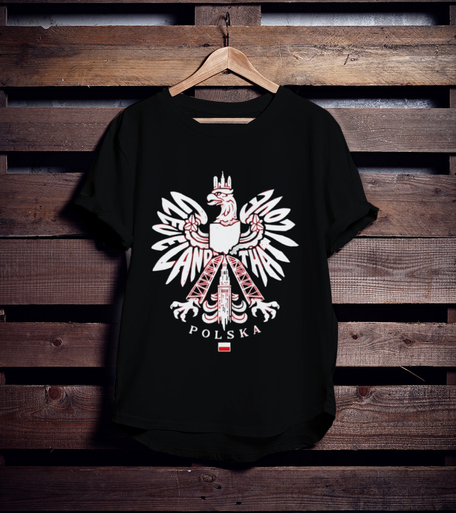 Cleveland Polska Eagle Emblem With Polish Flag And Tower T-Shirt