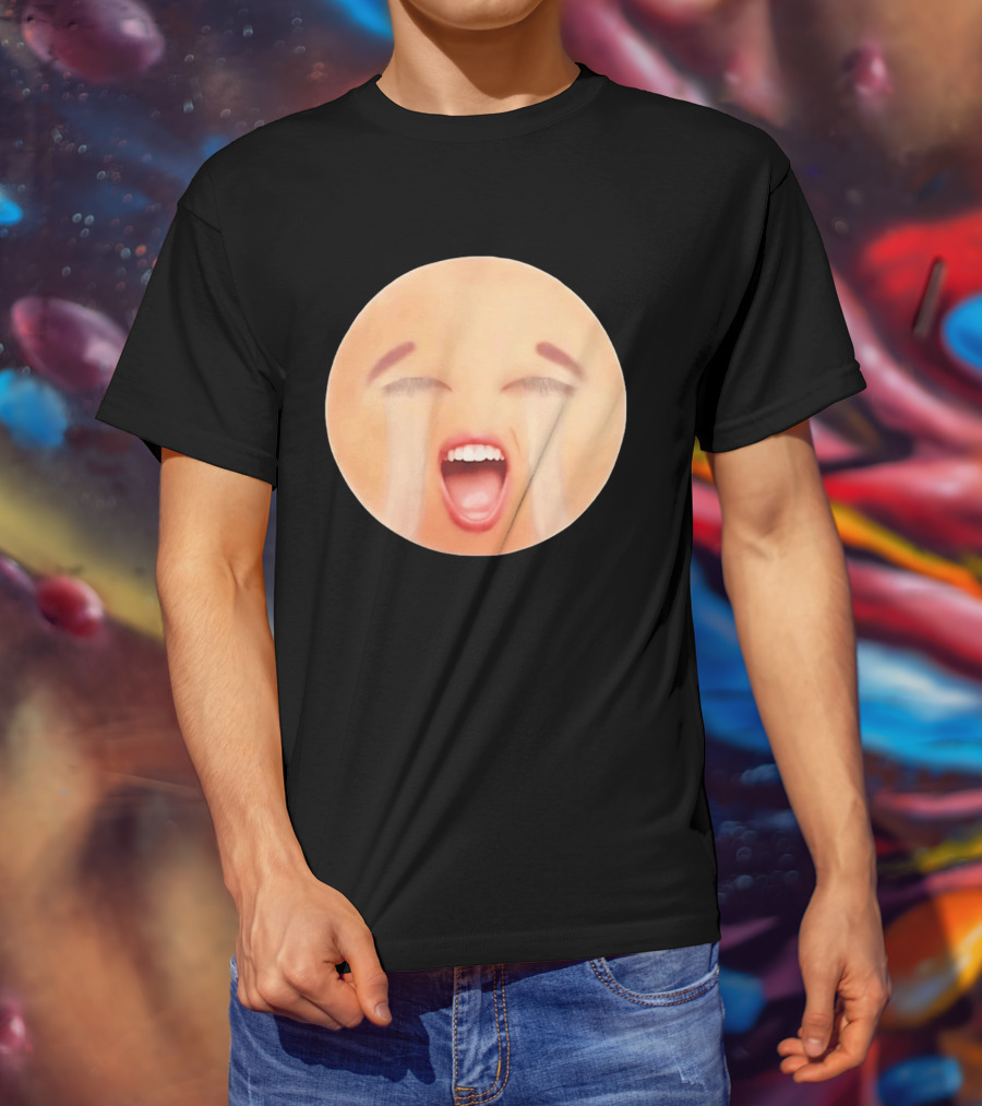 Cursed Crying Emoji Meme Face Hilarious Expression T-Shirt