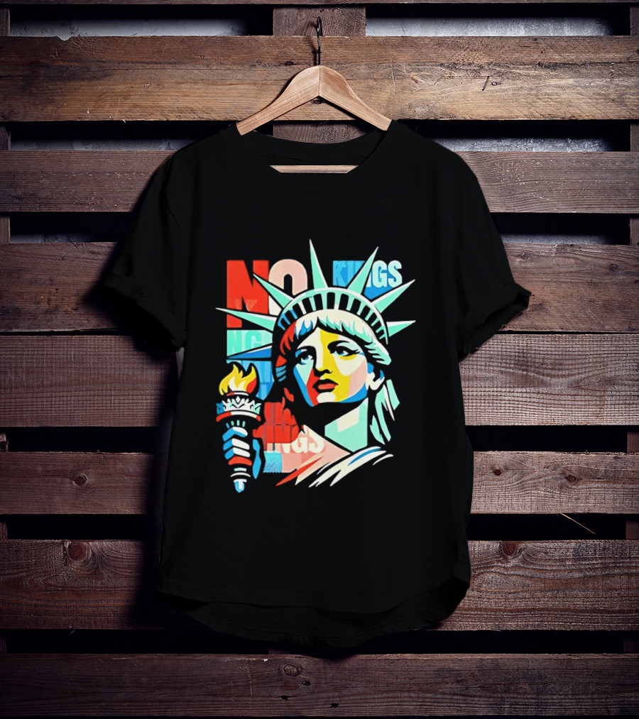 No Kings Liberty Equality Protest T-Shirt