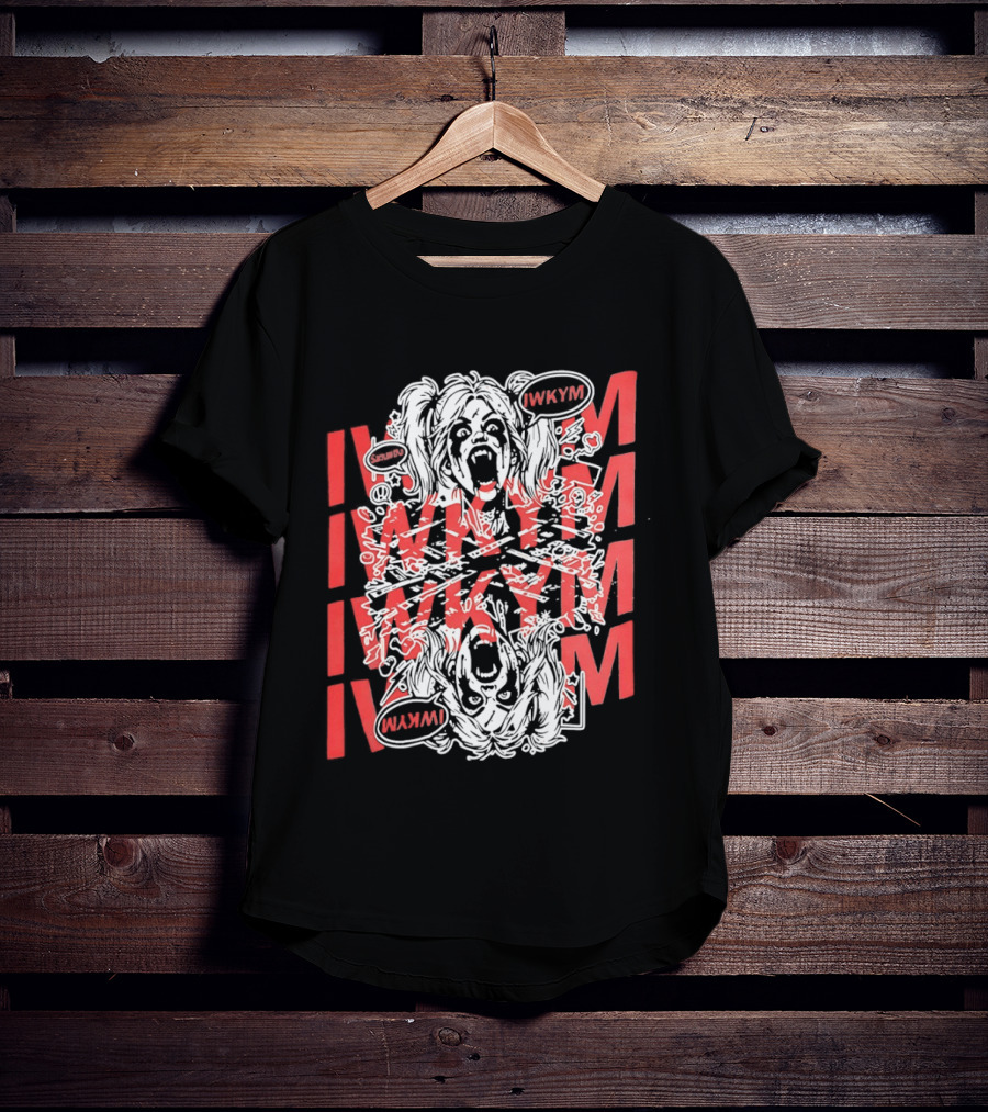 Samantha Iwkym Red Text Scream Reflection T-Shirt