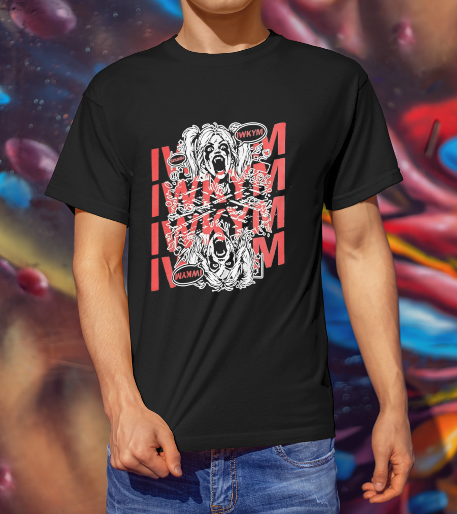 Samantha Iwkym Red Text Scream Reflection T-Shirt