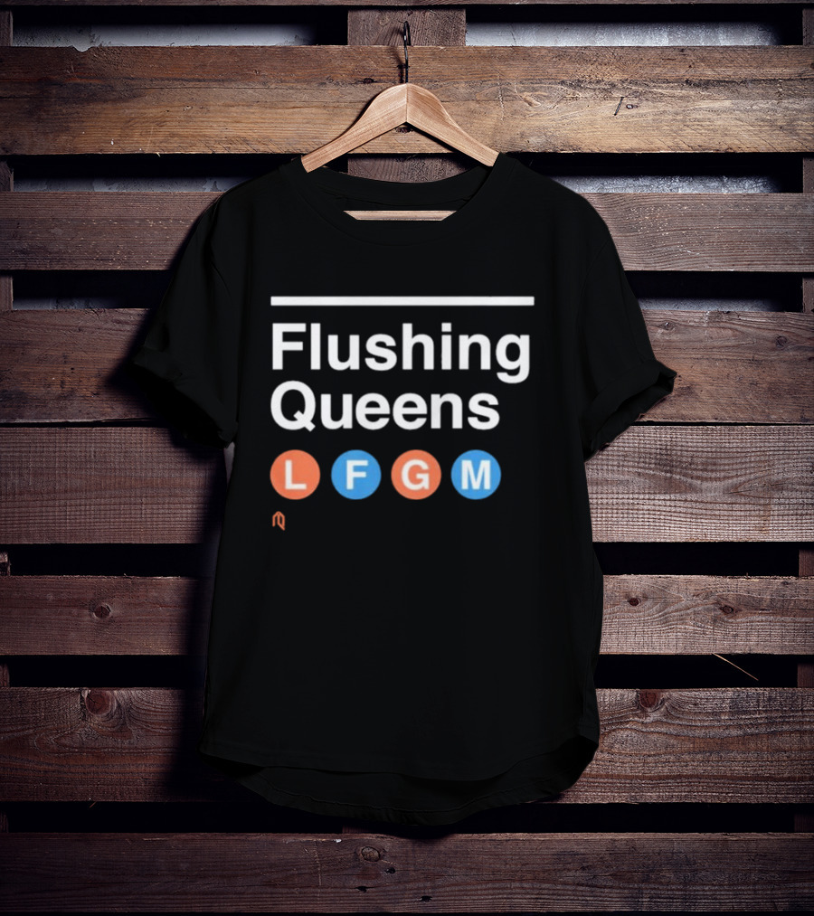 Flushing Queens L F G M Baseball Theme New York Mets T-Shirt