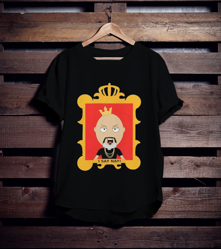 Sir Joseph I Say Nay Crowned Cartoon Character Framed Image T-Shirt
