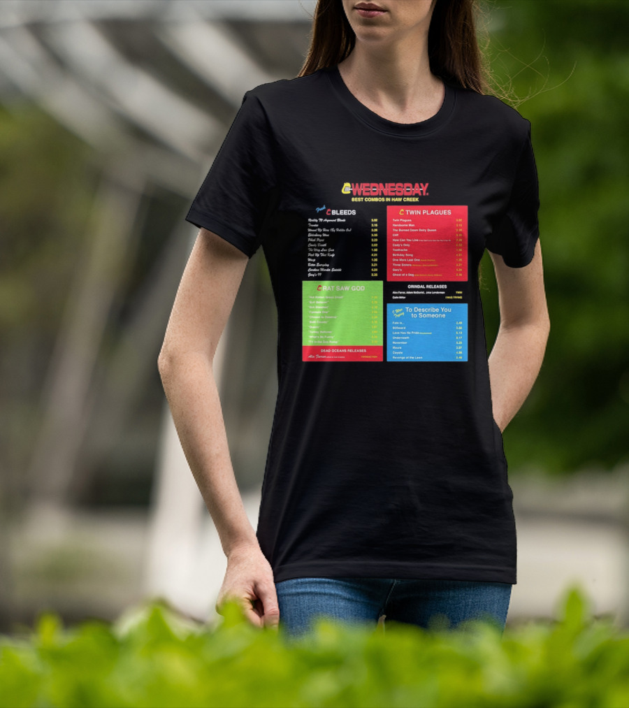 Wednesday Best Combos In Haw Creek Twin Plagues Rat Saw God Release T-Shirt