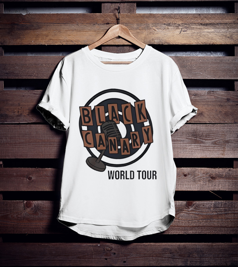 Black Canary Microphone Icon World Tour T-Shirt