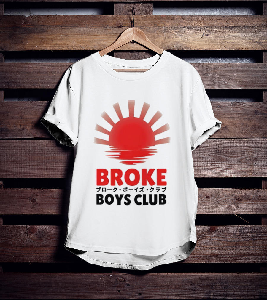 Broke Boys Club Rising Sun Graphic Red And Black T-Shirt