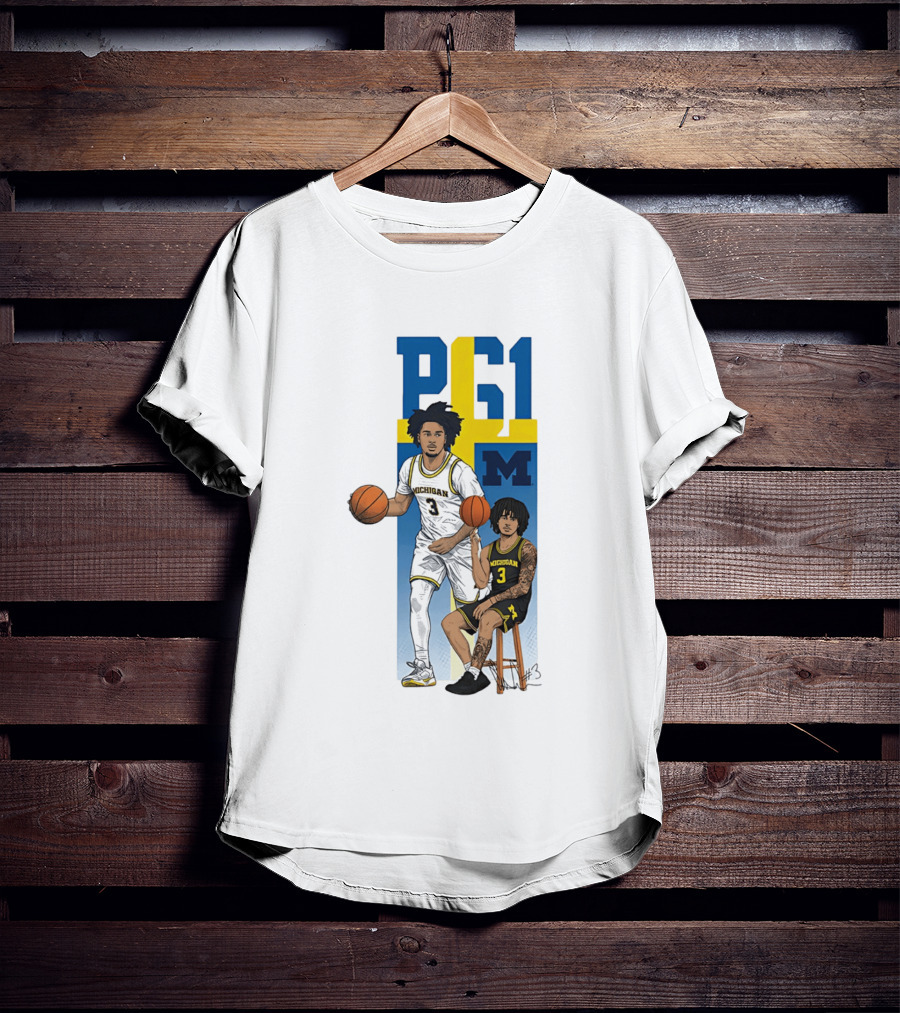 PG1 Elliot Cadeau Michigan Wolverines Basketball M T-Shirt