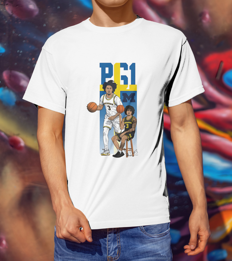 PG1 Elliot Cadeau Michigan Wolverines Basketball M T-Shirt