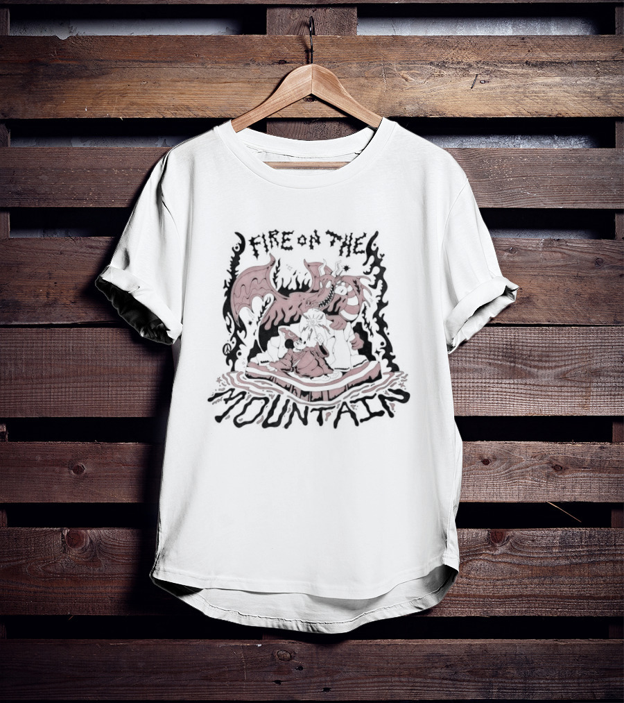 Mickey Mouse Fire On The Mountain Cartoon T-Shirt