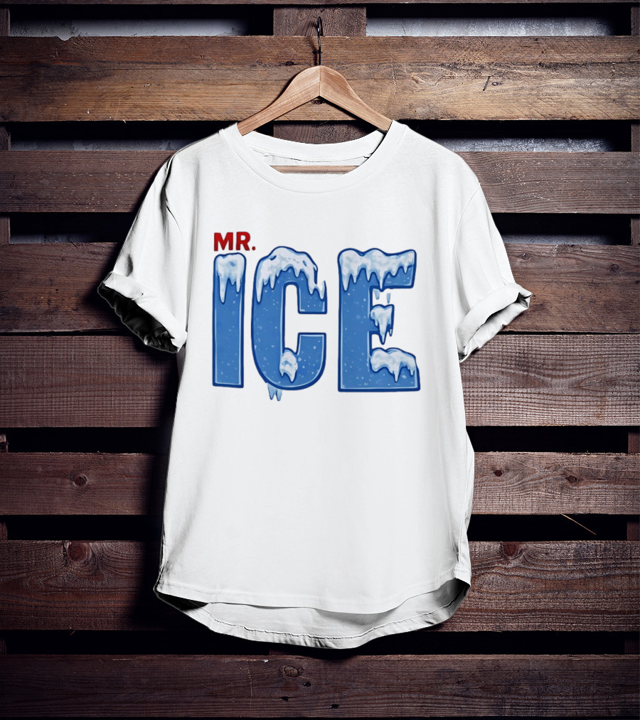 Mr ICE Snow Cover Icy Letters Frosty Winter T-Shirt