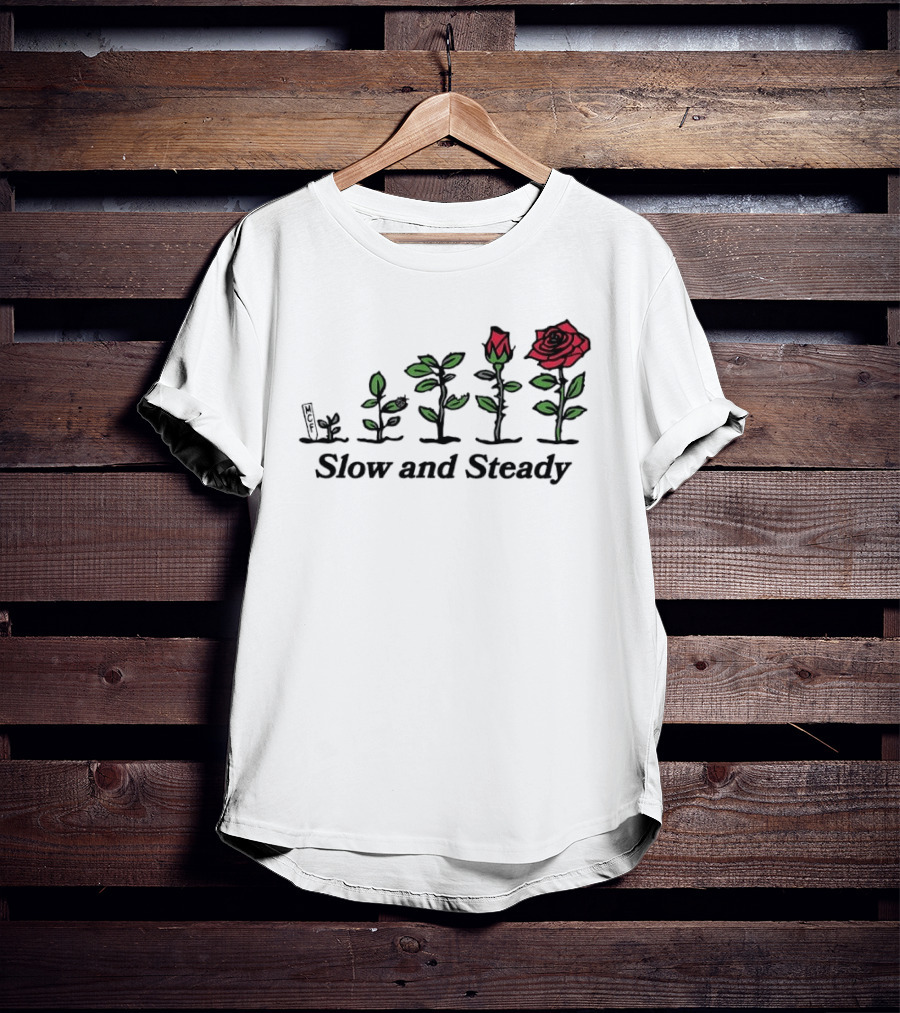 Slow And Steady Flower Growth Stages Rose Blossom T-Shirt