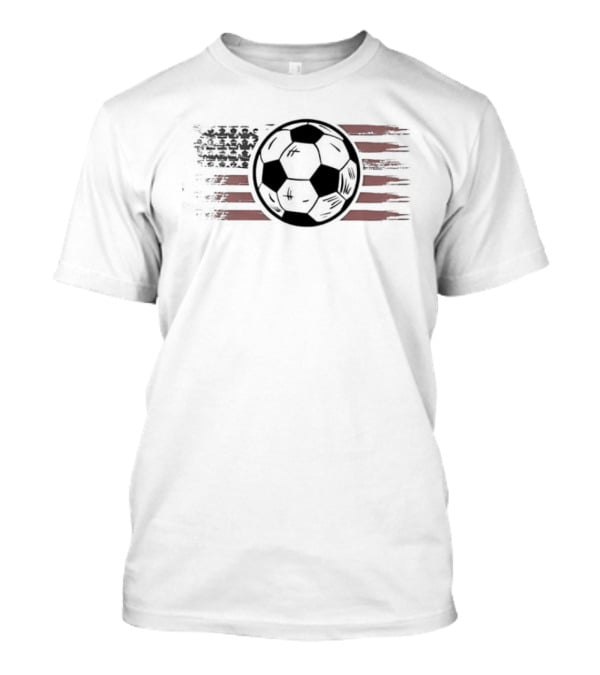 American Flag Soccer Ball Vintage Patriotic USA T-Shirt