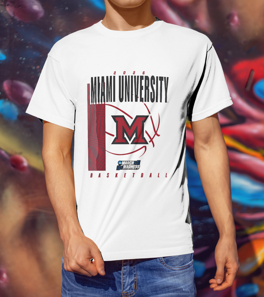 Miami University 2026 RedHawks March Madness Basketball T-Shirt