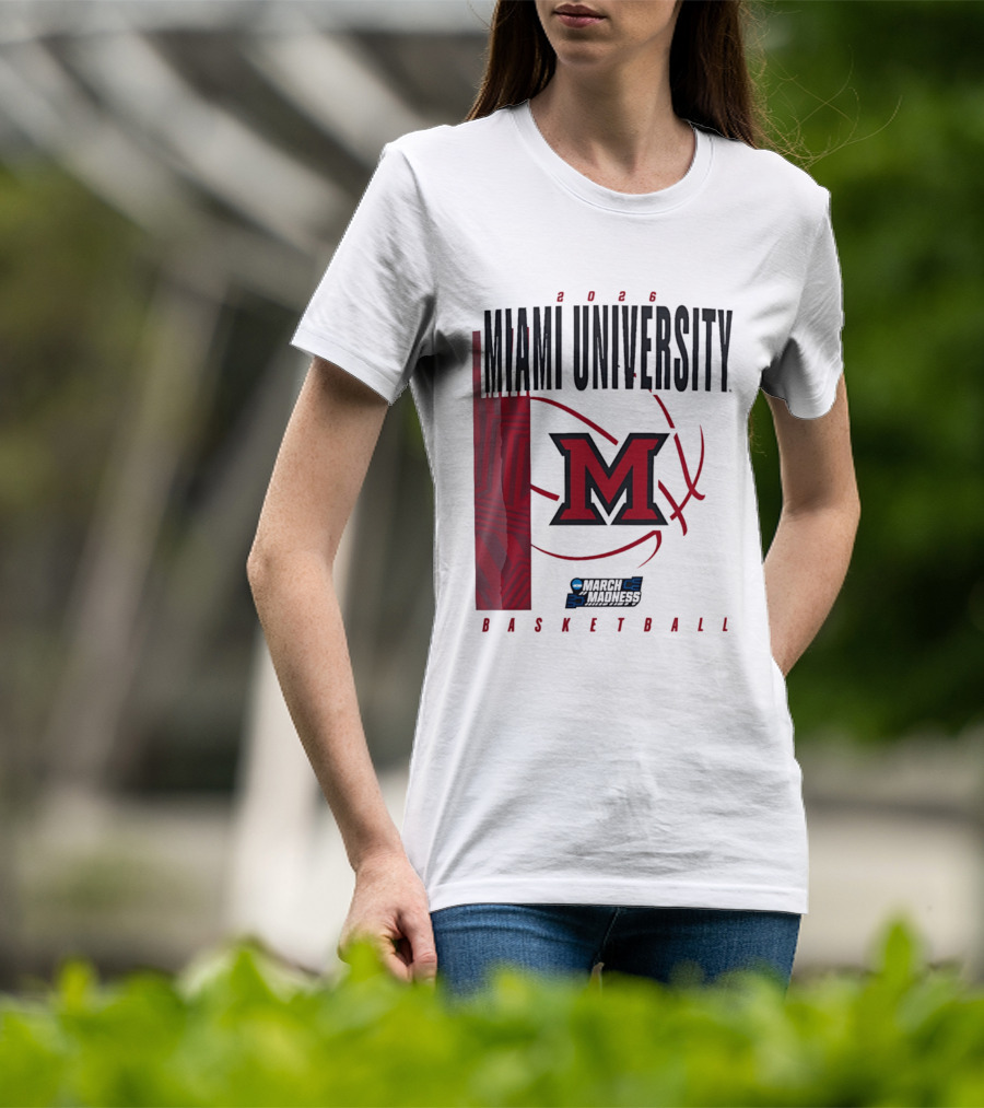 Miami University 2026 RedHawks March Madness Basketball T-Shirt