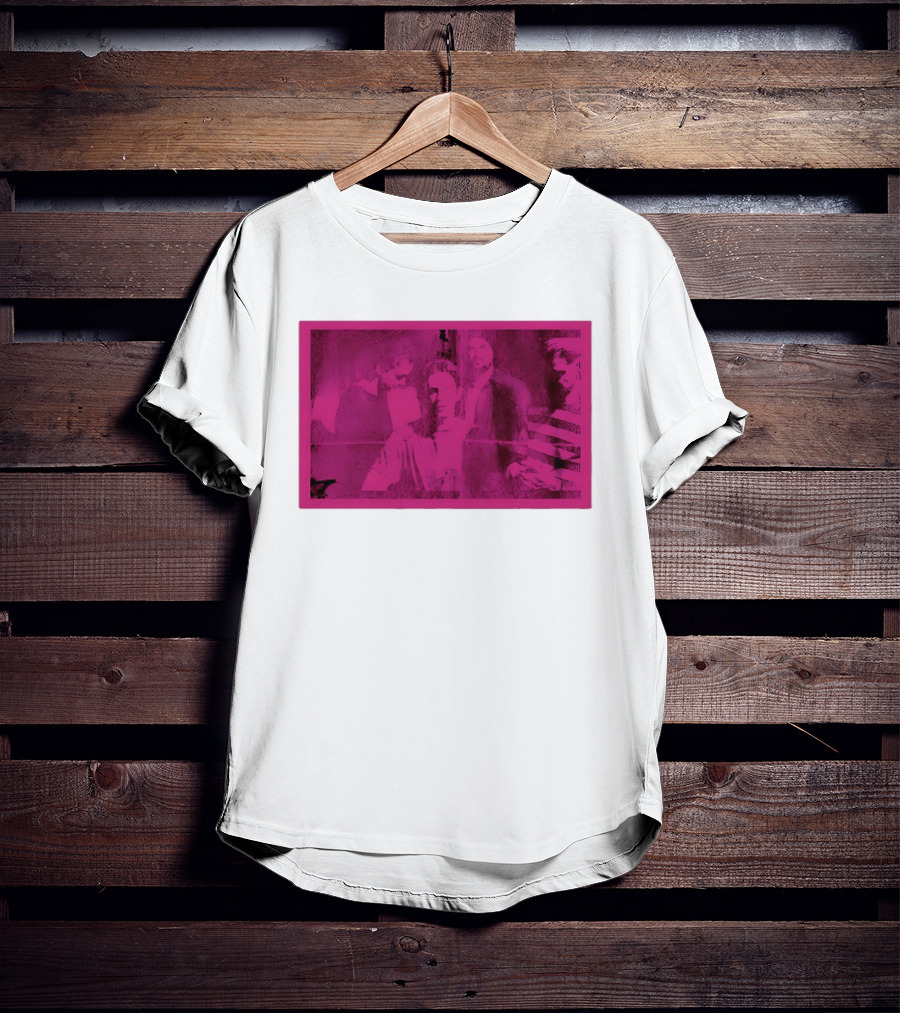 Frail State Of Mind Pink Abstract Band Collage T-Shirt