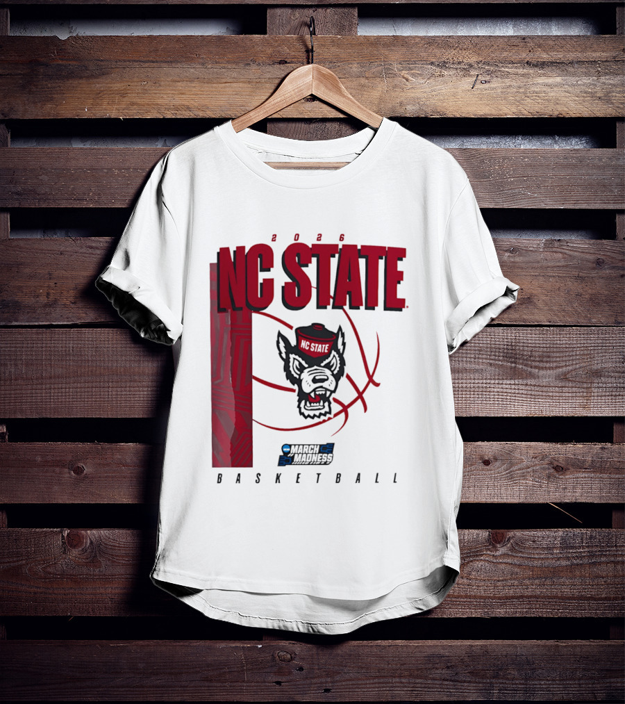 N.C. State Wolfpack 2026 March Madness Basketball T-Shirt