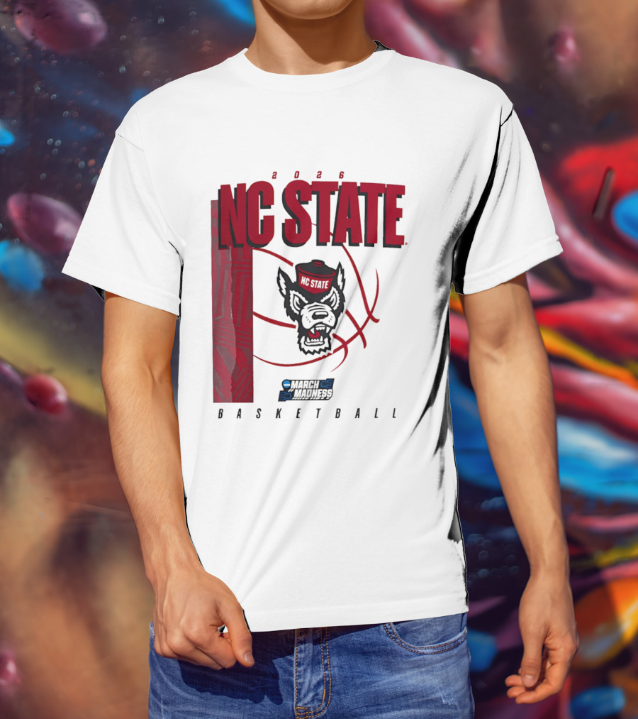N.C. State Wolfpack 2026 March Madness Basketball T-Shirt